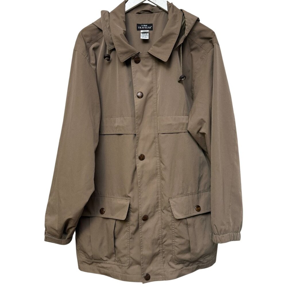 L.L. BEAN Vintage Mens Utility Jacket Medium Anorak Windbreaker Relaxed Fit Outd